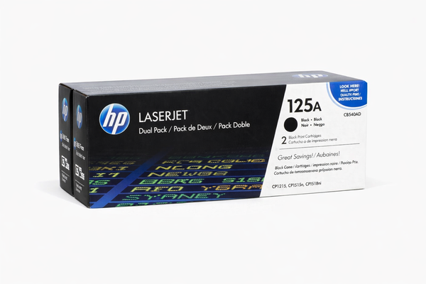 HP COLOR LASERJET CP1215 2PK 125A SD BLACK TONERS CB540AD