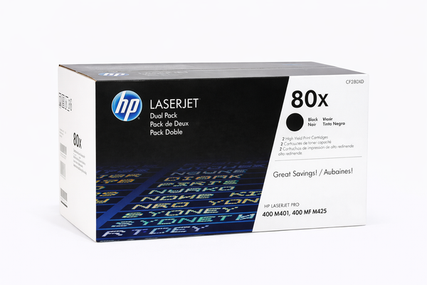 HP LASERJET M401N 2PK 80X HI BLACK TONERS CF280XD