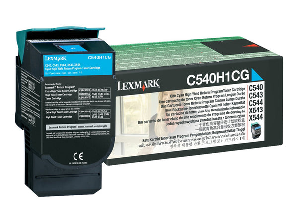 LEXMARK C540N HI RETURN PROG CYAN C540H1CG