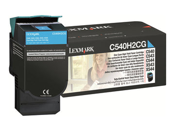 LEXMARK C540N HI YLD CYAN TONER C540H2CG