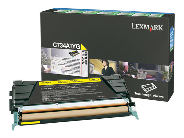 LEXMARK C734N SD RETURN PROG YELLOW C734A1YG